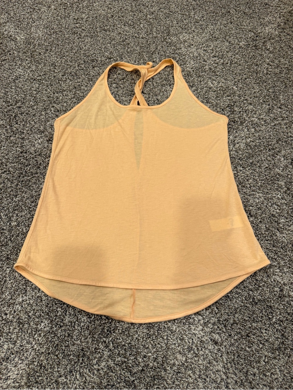 ZYIA Light Peach Twist-Back Tank Top